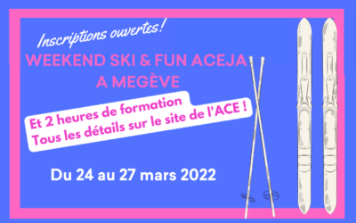 Voyage – Week-end ski – ACE-JA Paris – du 24 au 27 mars 2022 à Megève