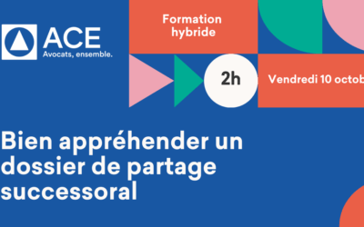 Formation hybride «Bien appréhender un dossier de partage judiciaire successoral. Bonnes pratiques et points de vigilance. » Commission Droit de la Famille – Vendredi 10 octobre 2025 de 9h30 à 11h30