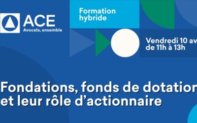 Formation hybride : Fondations, fonds de dotation et leur rôle d’actionnaire – 10 avril 2026