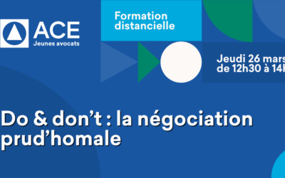Formation distancielle : « Do & don’t : la négociation prud’homale », le 26 mars 2026