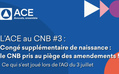L’ACE au CNB #3 : Congé supplémentaire de naissance : le CNB pris au piège des amendements !